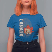 Canada Pride T Shirt For Women Maple Leaf Squirrel Canadian Roots