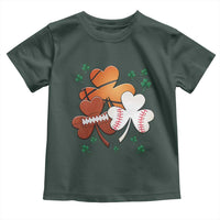 Football Basketball Baseball Shamrock Toddler T Shirt Happy St Patricks Day Sport Lover