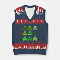 Funny St Patricks Day Skibi Rizz V-Neck Knit Sweater Vest No Cap - Wonder Print Shop