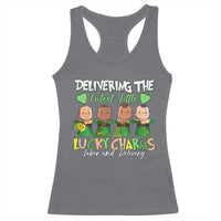 Labor and Delivery Nurse St Patrick's Day Racerback Tank Top Delivering The Cutest Little Lucky Charms