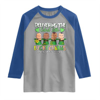 Labor and Delivery Nurse St Patrick's Day Raglan Shirt Delivering The Cutest Little Lucky Charms