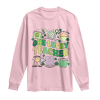 Teachers St Patrick's Day Long Sleeve Shirt One Lucky Teacher Retro Groovy