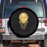 Golden Basketball Hoop Spare Tire Cover Trophy Game Player Coach Sports Lover