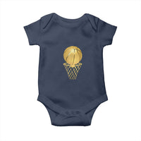 Golden Basketball Hoop Baby Onesie Trophy Game Player Coach Sports Lover