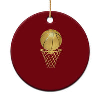 Golden Basketball Hoop Ceramic Ornament Trophy Game Player Coach Sports Lover - Wonder Print Shop
