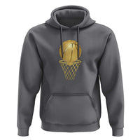 Golden Basketball Hoop Hoodie Trophy Game Player Coach Sports Lover