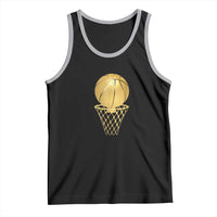 Golden Basketball Hoop Tank Top Trophy Game Player Coach Sports Lover