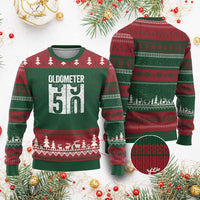 Oldometer 50 Birthday Ugly Christmas Sweater Funny Vintage Aged to Perfection - Wonder Print Shop