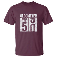 Oldometer 50 Birthday T Shirt Funny Vintage Aged to Perfection