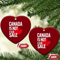 Canada Is Not For Sale Ceramic Ornament Distressed Vintage Canadian Maple Leaf - Wonder Print Shop