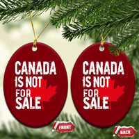 Canada Is Not For Sale Ceramic Ornament Distressed Vintage Canadian Maple Leaf - Wonder Print Shop