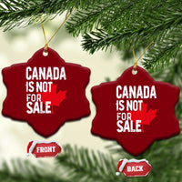 Canada Is Not For Sale Ceramic Ornament Distressed Vintage Canadian Maple Leaf - Wonder Print Shop