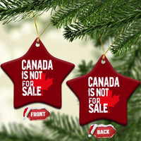 Canada Is Not For Sale Ceramic Ornament Distressed Vintage Canadian Maple Leaf - Wonder Print Shop
