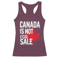 Canada Is Not For Sale Racerback Tank Top Distressed Vintage Canadian Maple Leaf