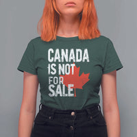 Canada Is Not For Sale T Shirt For Women Distressed Vintage Canadian Maple Leaf