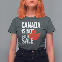 Canada Is Not For Sale T Shirt For Women Distressed Vintage Canadian Maple Leaf