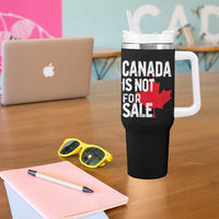 Canada Is Not For Sale Tumbler With Handle Distressed Vintage Canadian Maple Leaf
