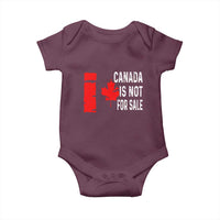 Canada Is Not For Sale Baby Onesie Maple Leaf Candadian Flag Distressed