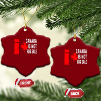 Canada Is Not For Sale Ceramic Ornament Maple Leaf Candadian Flag Distressed - Wonder Print Shop