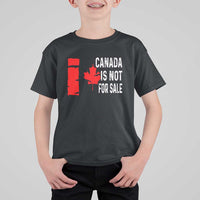 Canada Is Not For Sale T Shirt For Kid Maple Leaf Candadian Flag Distressed