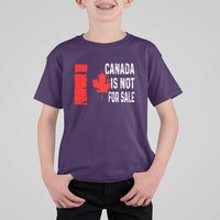Canada Is Not For Sale T Shirt For Kid Maple Leaf Candadian Flag Distressed