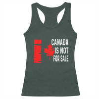 Canada Is Not For Sale Racerback Tank Top Maple Leaf Candadian Flag Distressed
