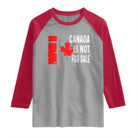 Canada Is Not For Sale Raglan Shirt Maple Leaf Candadian Flag Distressed