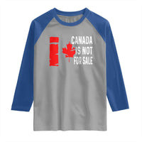 Canada Is Not For Sale Raglan Shirt Maple Leaf Candadian Flag Distressed