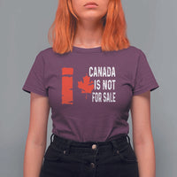 Canada Is Not For Sale T Shirt For Women Maple Leaf Candadian Flag Distressed