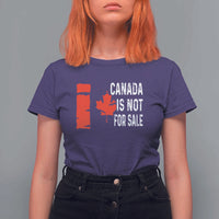 Canada Is Not For Sale T Shirt For Women Maple Leaf Candadian Flag Distressed