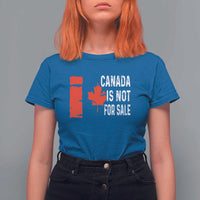 Canada Is Not For Sale T Shirt For Women Maple Leaf Candadian Flag Distressed