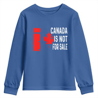 Canada Is Not For Sale Youth Sweatshirt Maple Leaf Candadian Flag Distressed