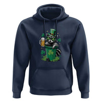 Funny St.Patrick's Day Raccoon Hoodie Patrick Drinking Irish