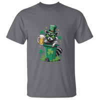 Funny St.Patrick's Day Raccoon T Shirt Patrick Drinking Irish