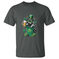 Funny St.Patrick's Day Raccoon T Shirt Patrick Drinking Irish