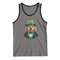Funny Groundhog Leprechaun Tank Top Woodchuck Happy St Patrick's Day