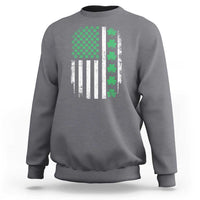 American Shamrock Flag Sweatshirt Lucky St Patricks Day