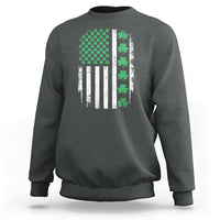 American Shamrock Flag Sweatshirt Lucky St Patricks Day
