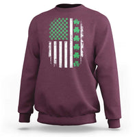 American Shamrock Flag Sweatshirt Lucky St Patricks Day