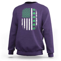 American Shamrock Flag Sweatshirt Lucky St Patricks Day