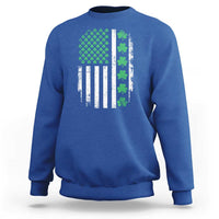 American Shamrock Flag Sweatshirt Lucky St Patricks Day