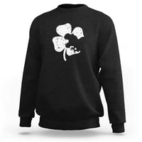 St Patricks Day Dinosaur Rex Sweatshirt Dino in Lucky Shamrock