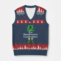 The Hairdresser Leprechaun Matching Group V-Neck Knit Sweater Vest Festive St Patricks Day Squad Hairdressers - Wonder Print Shop