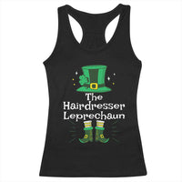 The Hairdresser Leprechaun Matching Group Racerback Tank Top Festive St Patricks Day Squad Hairdressers