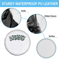St Patricks Day Lucky Shamrock Spare Tire Cover Vintage Minimalist