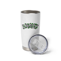 St Patricks Day Lucky Shamrock Tumbler Cup Vintage Minimalist