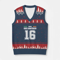 Funny Gus Lightbeer 16 V-Neck Knit Sweater Vest Ireland Irish Name St. Patricks Day Drinking Pub - Wonder Print Shop