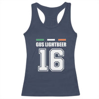 Funny Gus Lightbeer 16 Racerback Tank Top Ireland Irish Name St. Patricks Day Drinking Pub