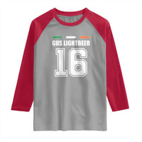 Funny Gus Lightbeer 16 Raglan Shirt Ireland Irish Name St. Patricks Day Drinking Pub