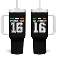 Funny Gus Lightbeer 16 Tumbler With Handle Ireland Irish Name St. Patricks Day Drinking Pub